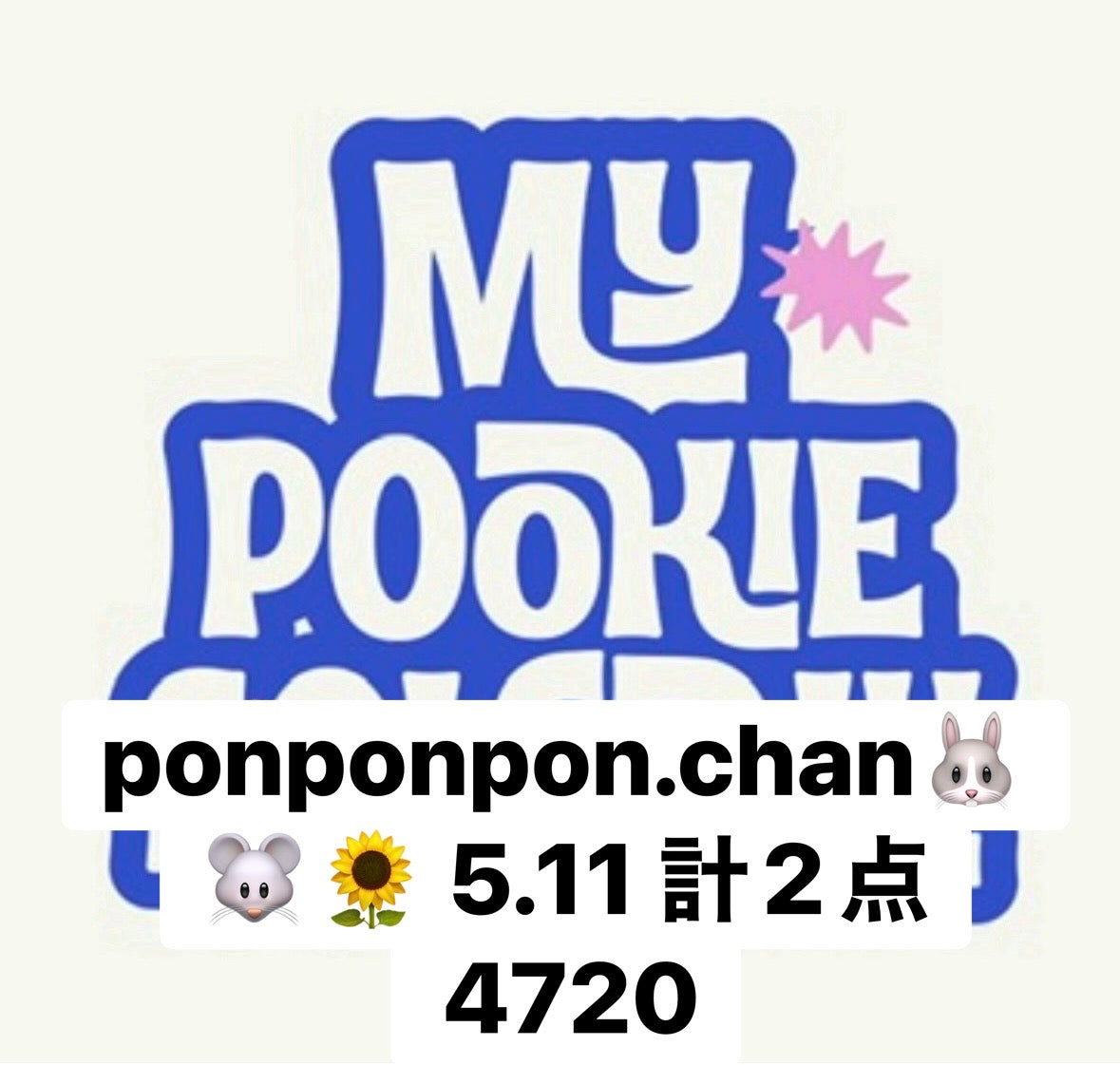 ponponpon.chan🐰🐭🌻 5.11 計2点4720