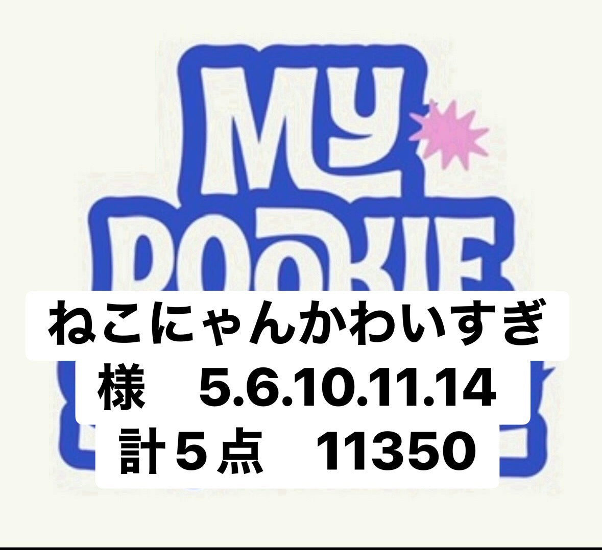 ねこにゃんかわいすぎ様　5.6.10.11.14 計5点　11350