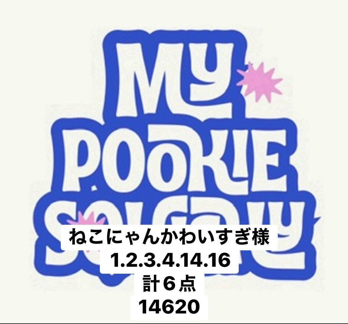 ねこにゃんかわいすぎ様1.2.3.4.14.16計6点
14620