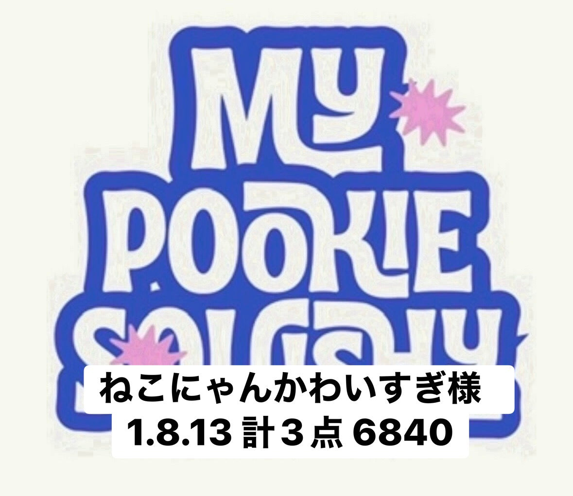 ねこにゃんかわいすぎ様　1.8.13 計3点 6840