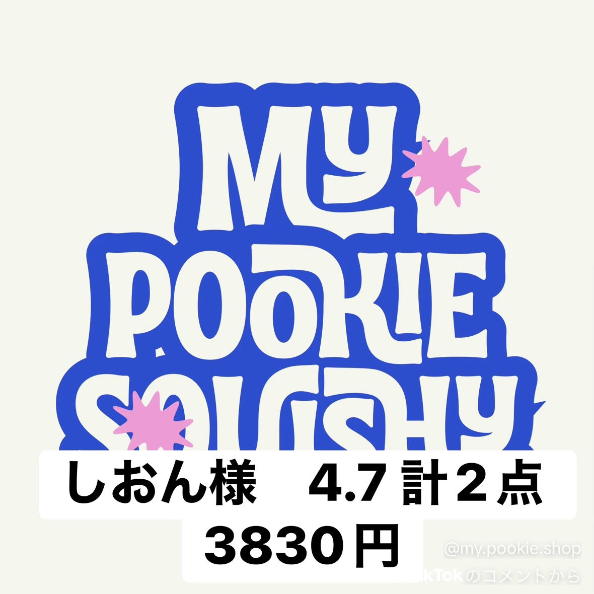 しおん様　4.7 計2点 3830円