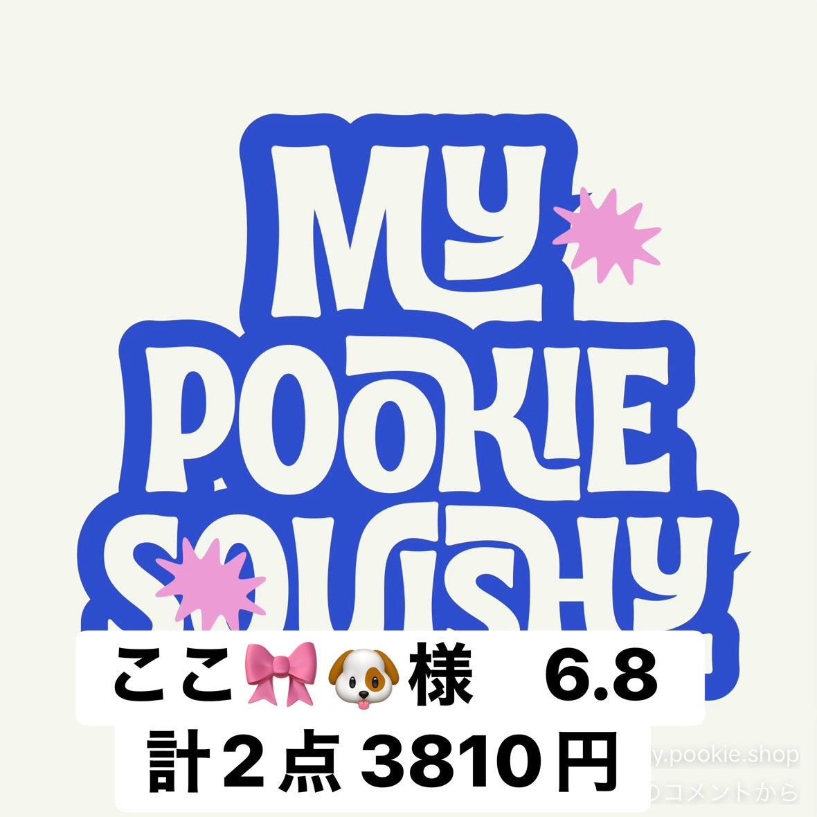 ここ🎀🐶様　6.8 計2点 3810円