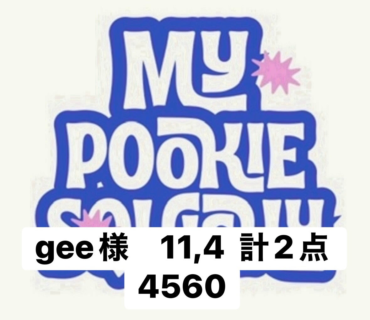 gee様　11,4  計2点　4560